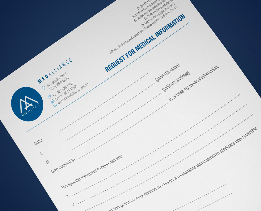 Medical Info Form MedAlliance